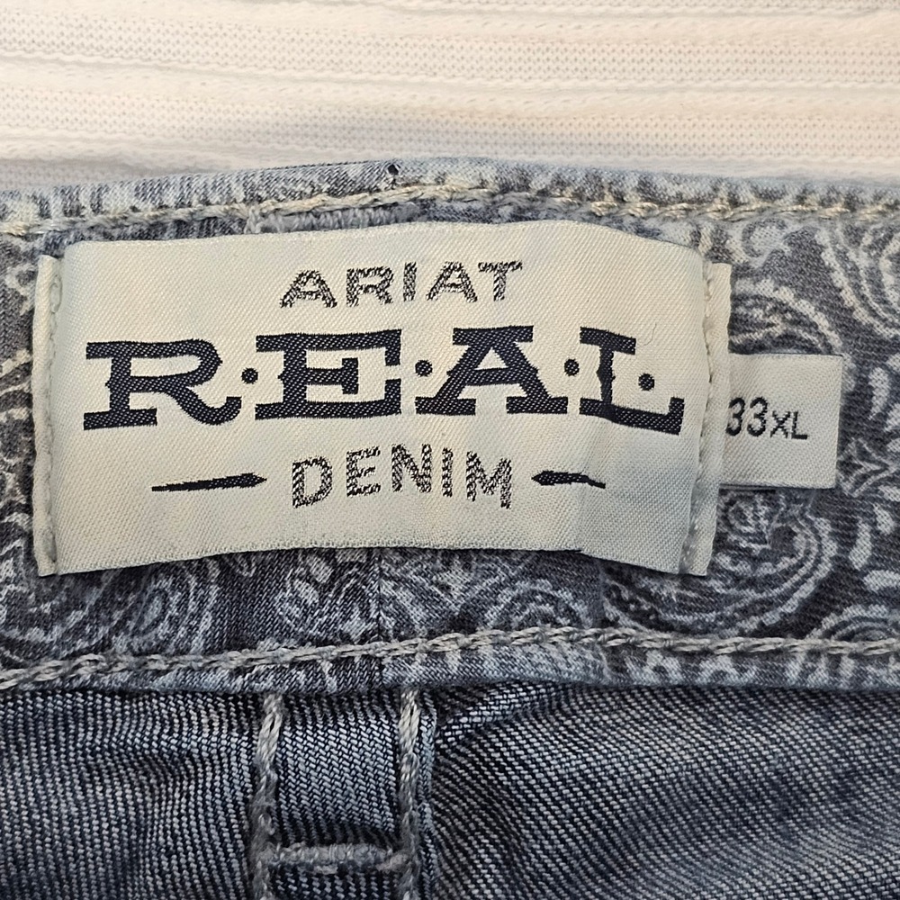 Ariat REAL Denim Entwined Bootcut Jeans Dark Wash Mid Rise Blue 33XL Womens - Picture 2 of 6
